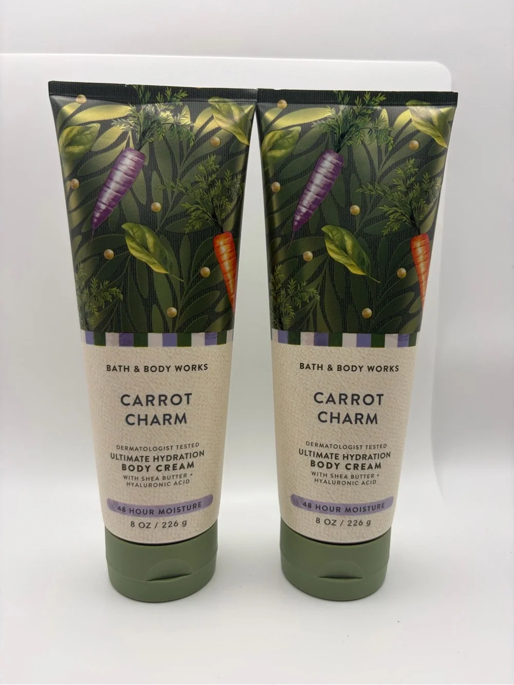 Bath & Body Works Carrot Charm Body Cream - Green & Purple Accents